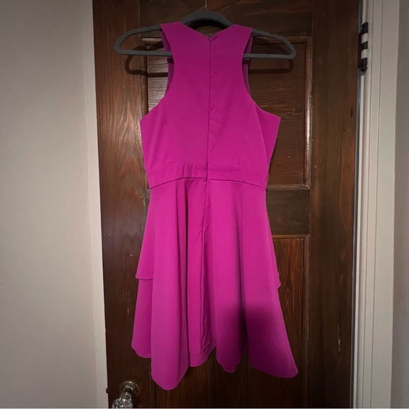 Adelyn Rae Ruffled Mini Dress Racerback - Purple Magenta - Picture 3 of 5
